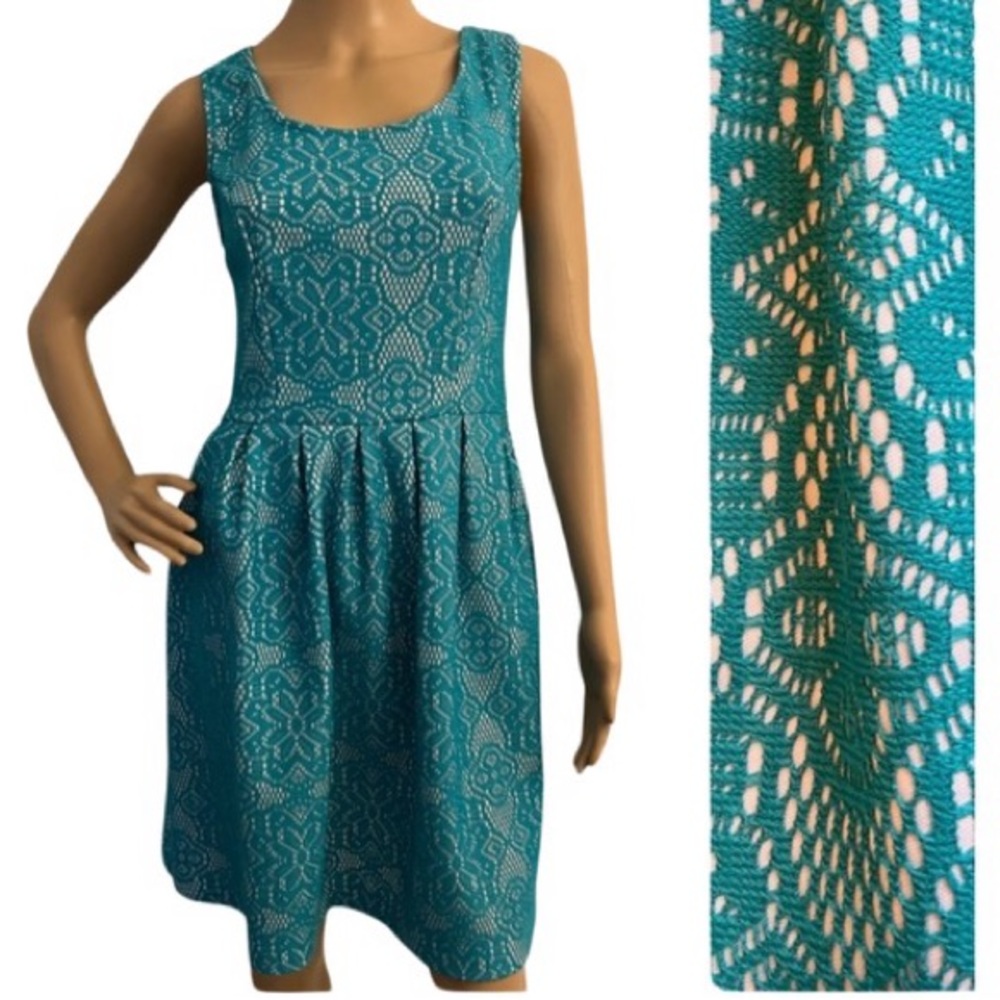 George teal mini dress, size 4-6